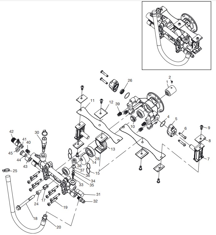 Water Driver WVR2020 Pump breakdown D22306